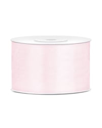 Satin Ribbon, light powder pink, 38mm/25m
