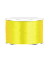 Satin Ribbon, yellow, 38mm/25m
