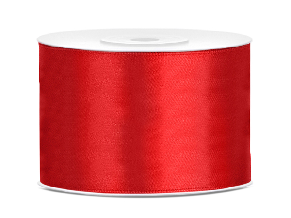 Satin Ribbon, red, 50mm/25m