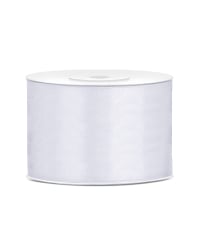 Satin Ribbon, white, 50mm/25m