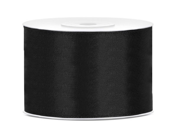 Satin Ribbon, black, 50mm/25m
