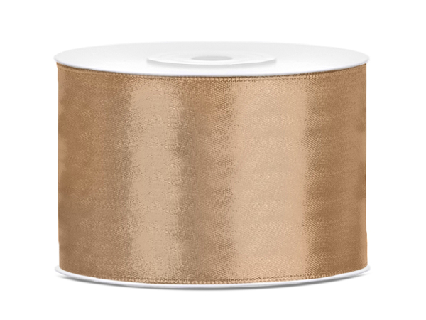 Satin Ribbon, light gold, 50mm/25m