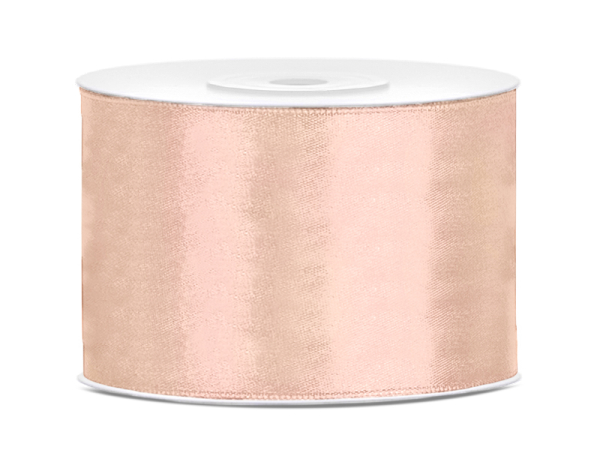 Satin Ribbon, light peach, 50mm/25m