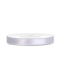 Satin Ribbon, white, 6mm/25m (1 pc. / 25 lm)