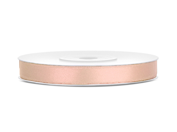 Satin Ribbon, light peach, 6mm/25m (1 pc. / 25 lm)