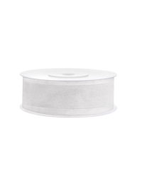 Chiffon Ribbon, white, 25mm/25m (1 pc. / 25 lm)