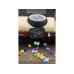 Black chalkboard with pompoms and ribbons