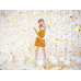 Confetti cannon with hearts, gold, 60cm