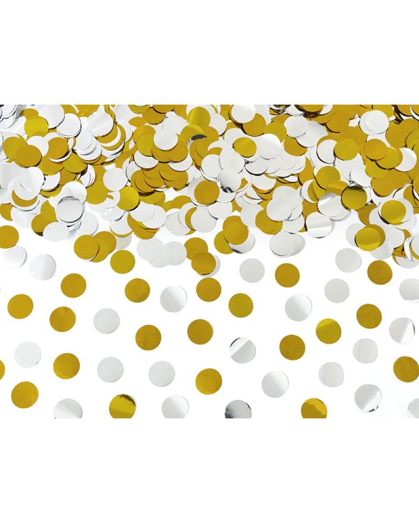 Confetti cannon with circles, 40cm
