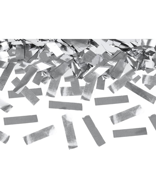 Confetti cannon, silver, 40cm