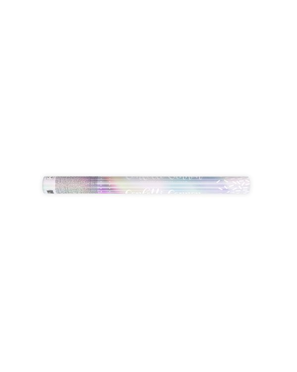 Confetti cannon, iridescent, 60cm