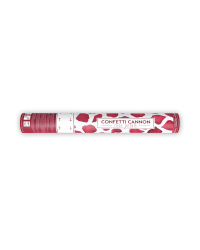 Confetti cannon with rose petals, deep red, 40cm