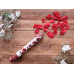 Confetti cannon with rose petals, deep red, 40cm
