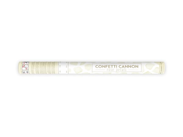 Confetti cannon with rose petals, cream, 60cm