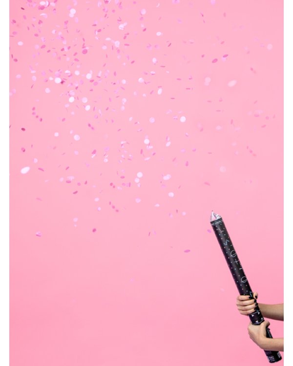 Gender reveal confetti cannon - Ready to pop, pink, 60cm