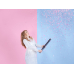 Gender reveal confetti cannon - Ready to pop, pink, 60cm