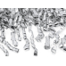 Confetti cannon with streamers, silver, 60cm