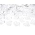 Confetti cannon with hearts, white, 80cm