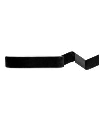 Velour ribbon, black, 25mm/10m