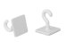 Self-adhesive hooks, plastic, maximum load 1kg (1 pkt / 20 pc.)