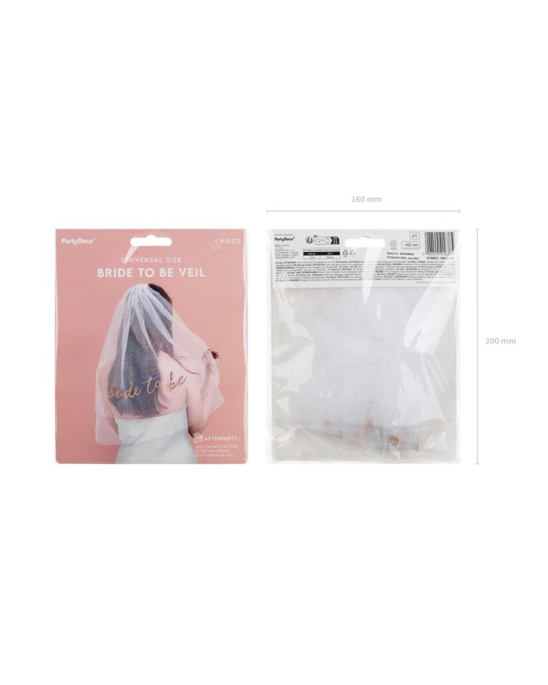 Bride to be veil, 63cm, white
