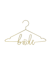 Metal hanger Bride, gold, 45x27cm