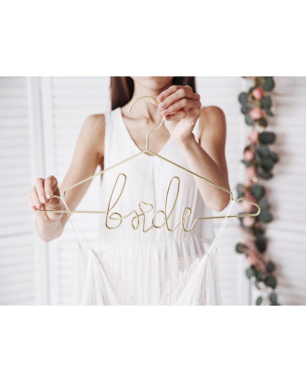 Metal hanger Bride, gold, 45x27cm