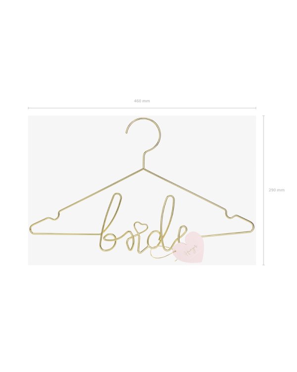 Metal hanger Bride, gold, 45x27cm