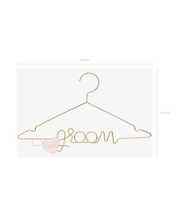 Metal hanger Groom, gold, 45x27cm