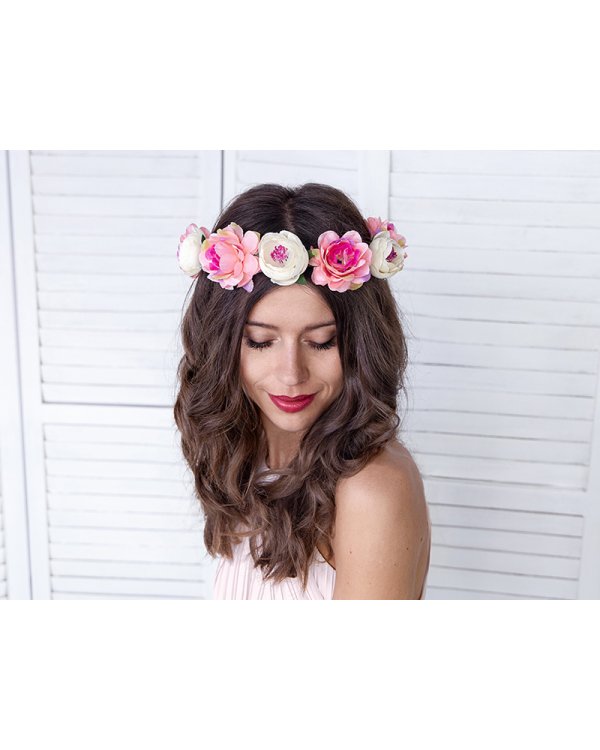 Flower crown, mix, 17cm