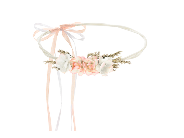 Flower crown, light peach, 18cm Flower crown, light peach, 18cm