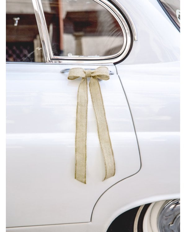 Car decoration kit - Bows, burlap