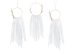Decoration kit - Dream catchers, white (1 pkt / 3 pc.)
