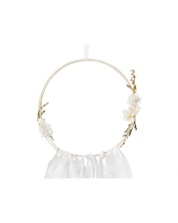 Decoration kit - Dream catchers, white (1 pkt / 3 pc.)