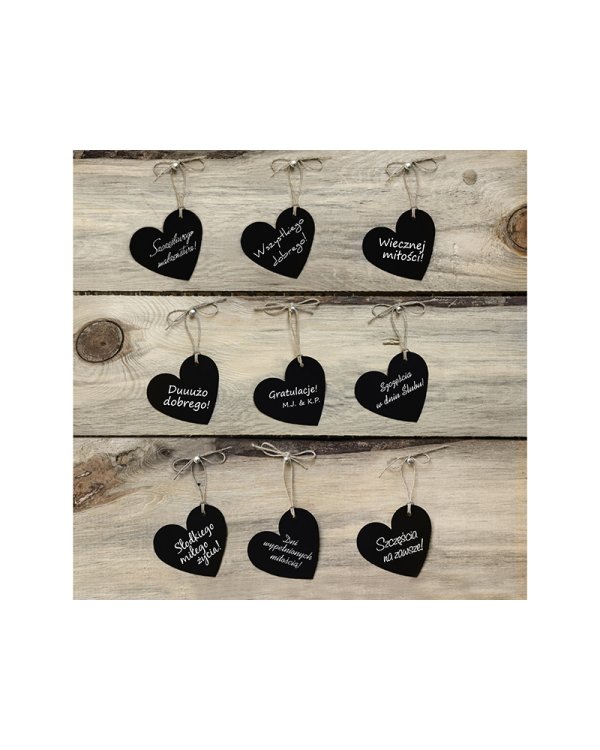 Paper Hearts, black, 5 x 4.5cm (1 pkt / 10 pc.)