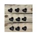 Paper Hearts, black, 5 x 4.5cm (1 pkt / 10 pc.)