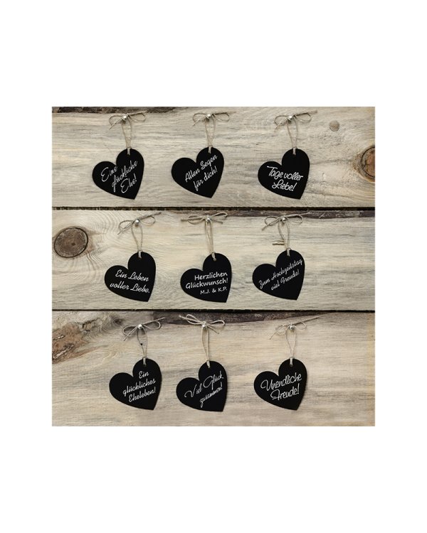 Paper Hearts, black, 5 x 4.5cm (1 pkt / 10 pc.)