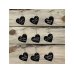 Paper Hearts, black, 5 x 4.5cm (1 pkt / 10 pc.)