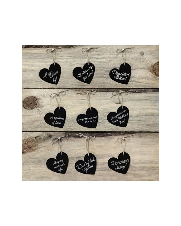 Paper Hearts, black, 5 x 4.5cm (1 pkt / 10 pc.)