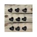 Paper Hearts, black, 5 x 4.5cm (1 pkt / 10 pc.)