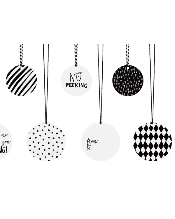 Gifts tags, mix (1 pkt / 12 pc.)