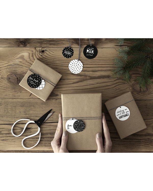 Gifts tags, mix (1 pkt / 12 pc.)