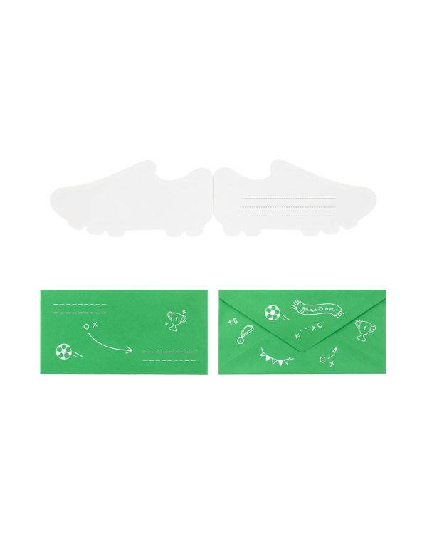Invitations Football - Shoe, mix (1 pkt / 6 pc.)