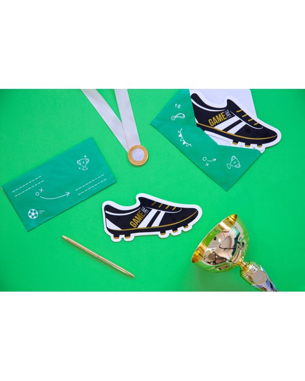Invitations Football - Shoe, mix (1 pkt / 6 pc.)