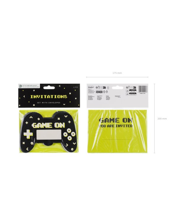 Invitations Gamepad, mix (1 pkt / 6 pc.)