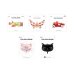Foil balloons set - Children's, mix (1 pkt / 25 pc.)