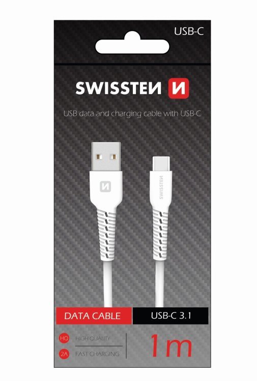 Swissten Basic Универсальный Quick Charge USB-C USB Кабель данных 1m Swissten Basic Универсальный Quick Charge USB-C USB Кабель данных 1m