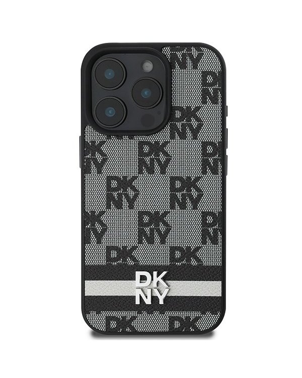DKNY Checkered Pattern & Printed Stripes Защитный Чехол для Apple iPhone 16 Pro