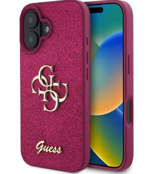 Guess Fixed Glitter Big 4G Case Защитный Чехол для Apple iPhone 16