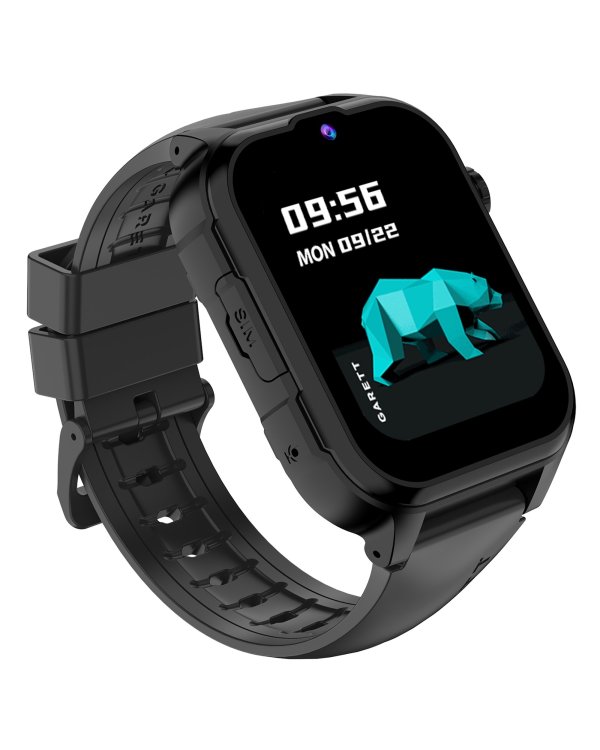 Garett Смарт-часы Kids Hero Pro 4G Face Unlock / GPS / GEO location / WhatsApp / Rotary button / "Kids Size" strap Черные